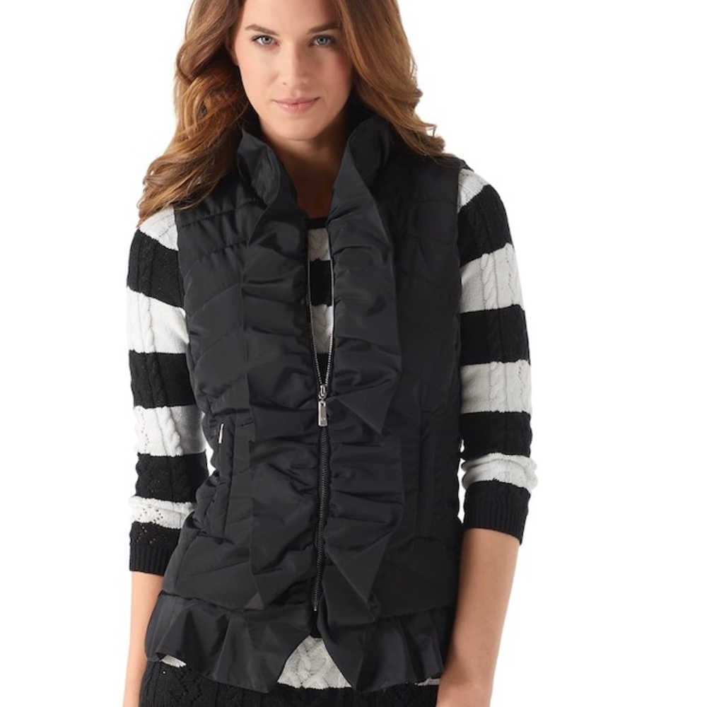 WHBM Ruffle Front Vest